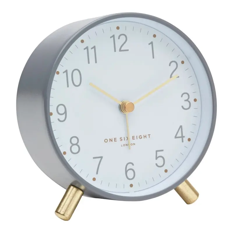 One Six Eight London Maisie Alarm Clock – Grey & White Finish 1