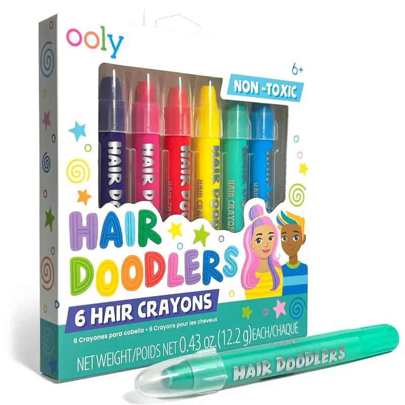 Ooly Hair Doodlers Art Set – 6 Assorted Hair Accessories 1
