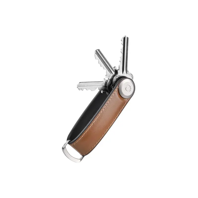 Orbitkey Acorn Hybrid Key Organizer – Textured Leather Design 1