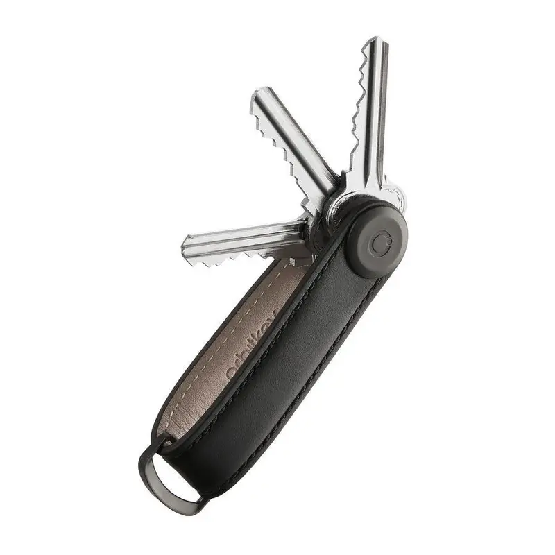Orbitkey Black Leather Key Organizer – Sleek Everyday Carry 1