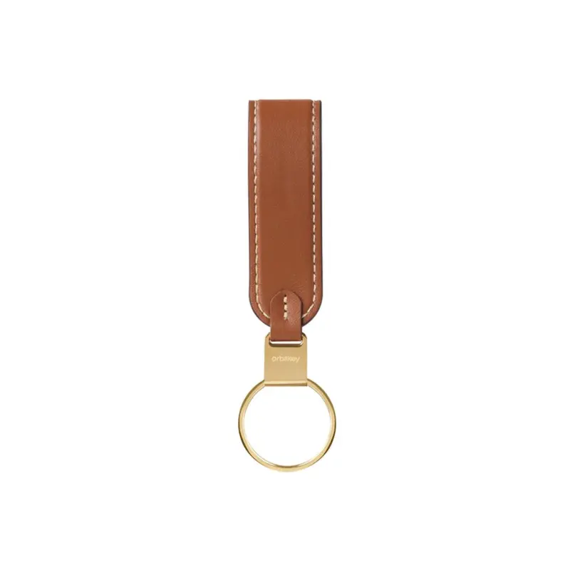 Orbitkey Caramel Leather Loop Keychain 1