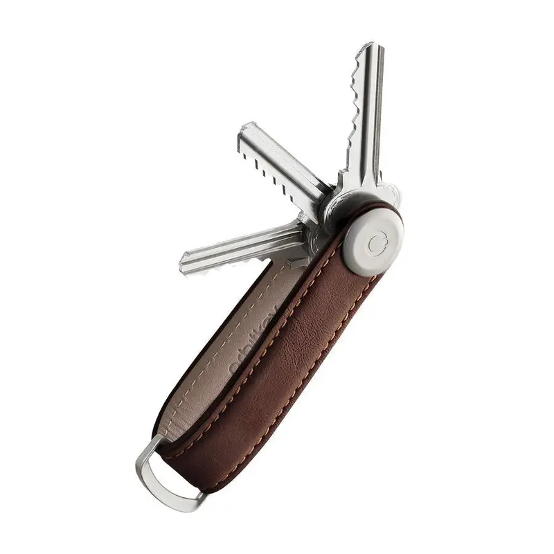 Orbitkey Espresso Leather Key Organizer – Rich Texture & Durability 1