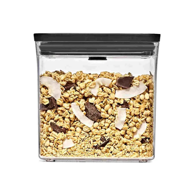 Oxo Pop 2.0 Rectangular Airtight Bin – Low-Profile Black Design 1