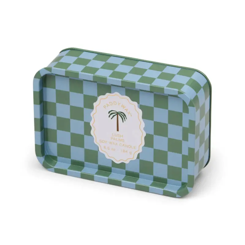 Paddywax Lush Palms Scented Tin Candle – 184G Natural Soy Wax 1