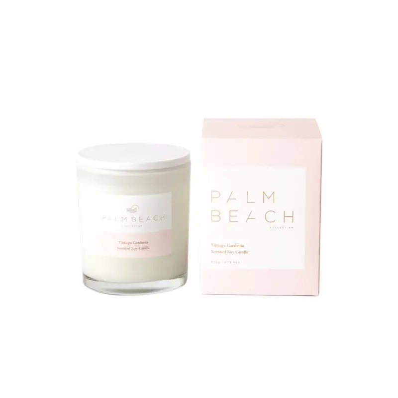 Palm Beach Collection Vintage Gardenia Luxury Soy Candle – 420G 1