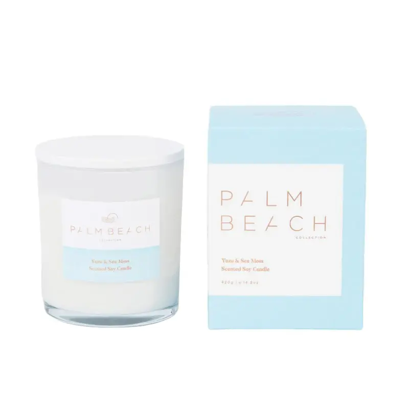 Palm Beach Collection Yuzu & Sea Moss Soy Wax Candle – 420G Standard Size 1