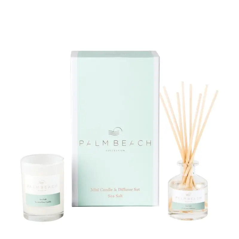 Palm Beach Sea Salt Mini Candle & Reed Diffuser Gift Set 1