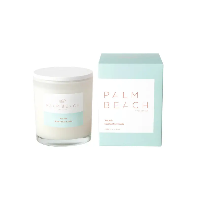 Palm Beach Sea Salt Scented Candle – 420G Soy Wax 1