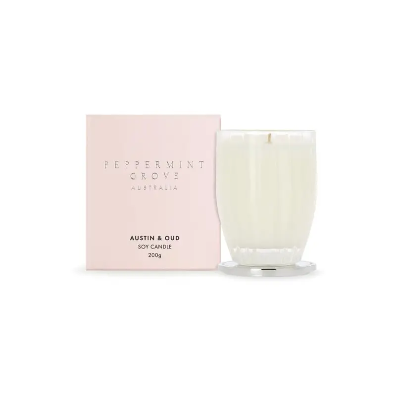 Peppermint Grove Australia Austin & Oud Scented Candle (200G) 1