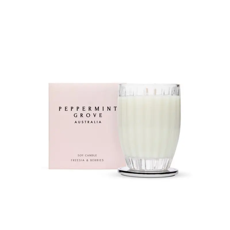 Peppermint Grove Australia Freesia & Berries Large Candle – 370G Luscious Fruity-Floral Fragrance 1