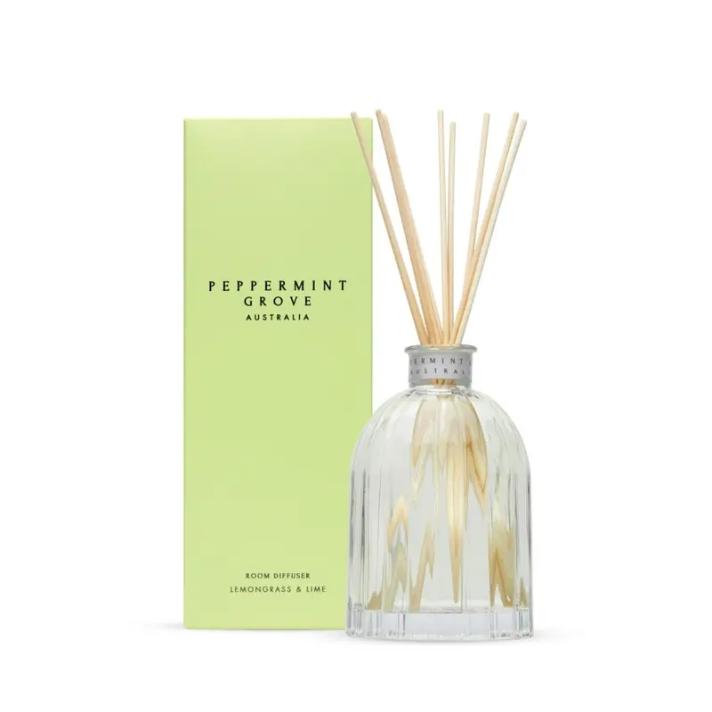 Peppermint Grove Australia Lemongrass & Lime Reed Diffuser – 350Ml Zesty Uplifting Aroma 1