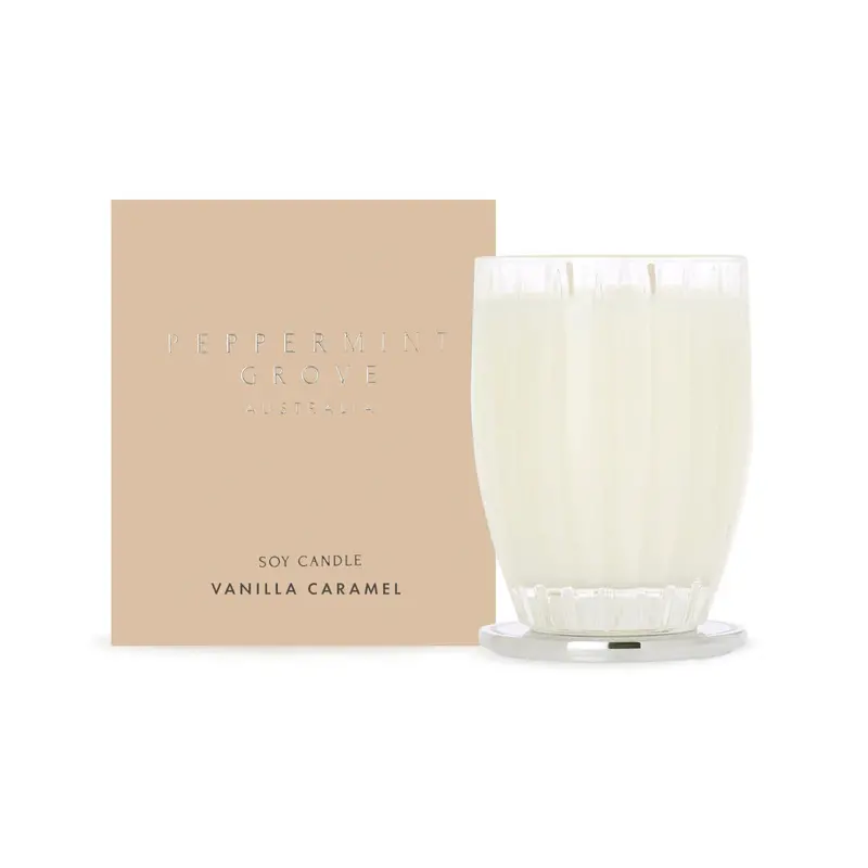 Peppermint Grove Australia Vanilla Caramel Luxury Soy Candle – 370G 1