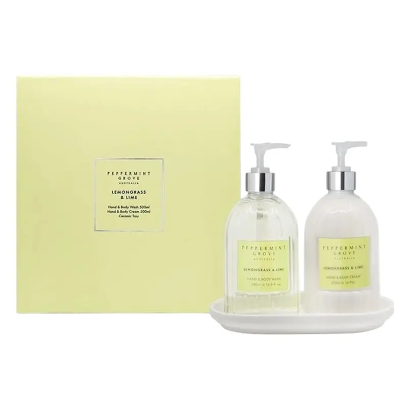 Peppermint Grove Lemongrass & Lime Hand Care Set – Refreshing Triple-Item Skincare Bundle 1