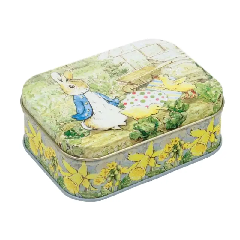 Peter Rabbit Rectangle Storage Tin – 10.5 × 7.8 × 4 Cm 1