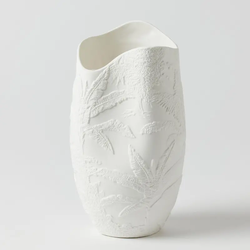 Pilbeam Living Banksia White Organic-Style Vase – 26Cm Height 1