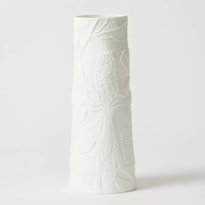 Pilbeam Living Banksia White Tall Vase – 13 X 34Cm 1
