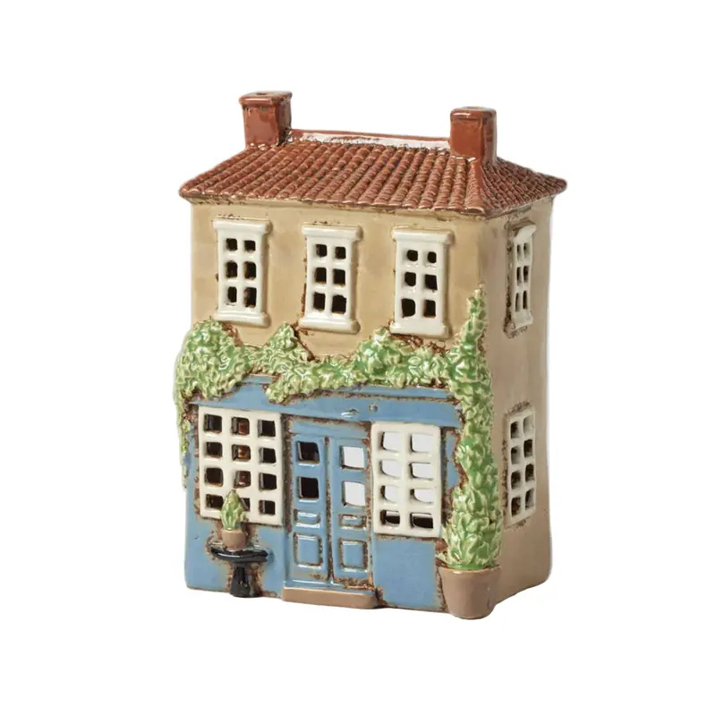Pilbeam Living Cotswolds Ceramic Tealight Holder – Handcrafted House Shape 1