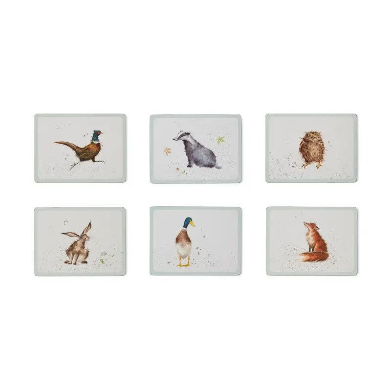 Pimpernel Wrendale Illustrated Placemat Set – 6-Piece Linen Collection 1