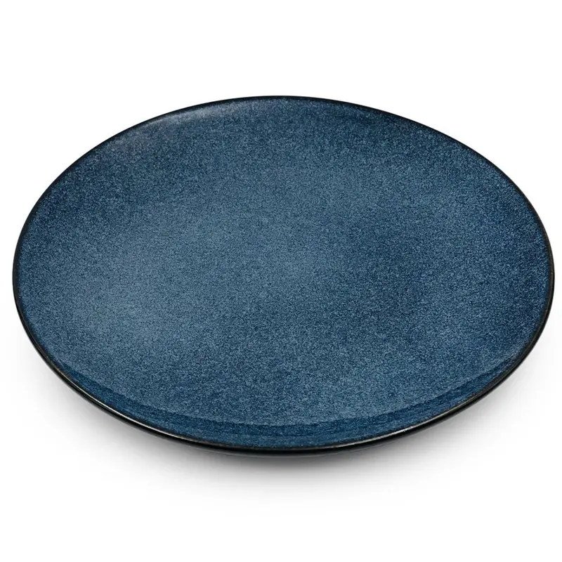 Porcelain Blue Star Dinner Plate – 12.8" Diameter, Elegant Round Serving Dish 1