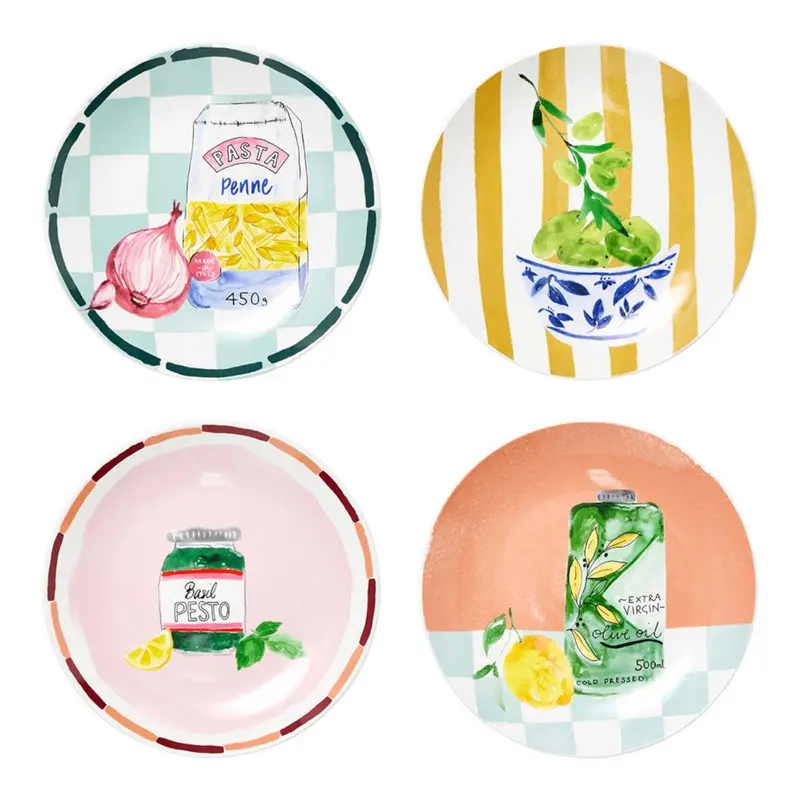 Porto Valentina 20Cm Side Plates – Set Of 4 Coordinating Ceramic Dishes 1