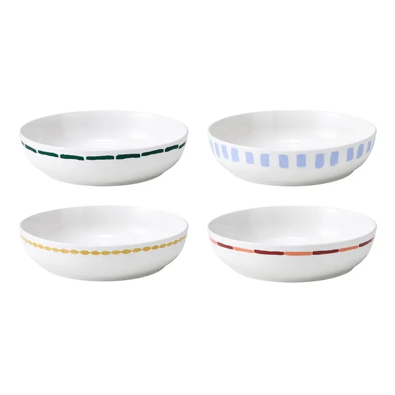 Porto Valentina 21.5 Cm Ceramic Dinner Bowls – Set Of 4 1