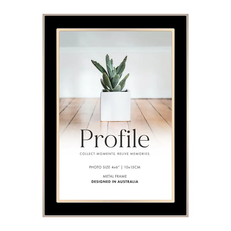 Profile Eternal Gold Accent Frame – 10X15Cm Black & Rose Gold 1
