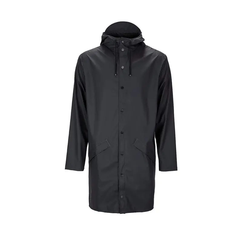 Rains Long Waterproof Jacket – Black, S 1