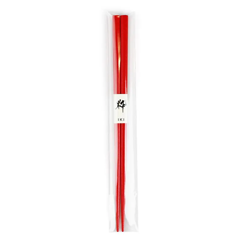 Red Lacquered Non-Slip Chopsticks – Set Of 10 Pairs 1