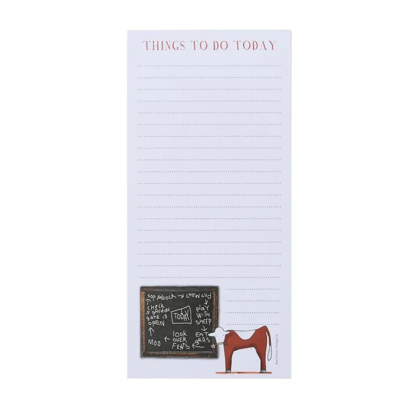 Red Tractor Designs Illustrated To-Do List Notepad – Minimalist Task Planner 1