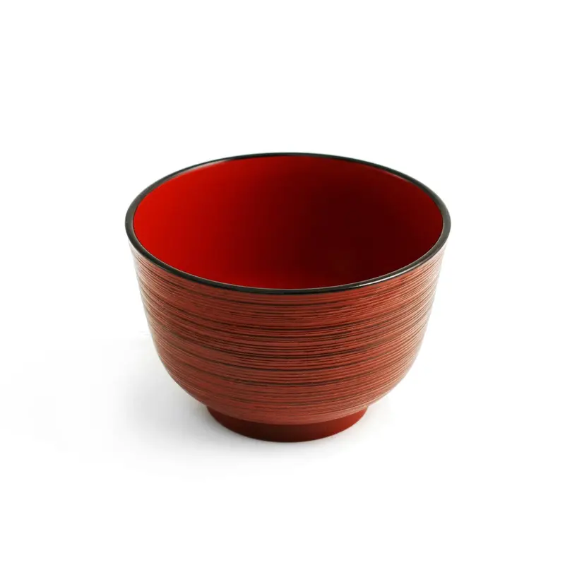 Red-Trimmed Ceramic Soup Bowl – 12 Fl Oz, 4.21-Inch Diameter 1