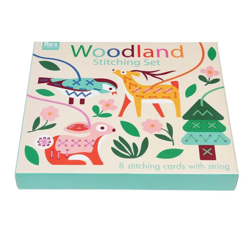 Rex London Woodland Stitching Craft Kit – Embroidery Set With Nature-Inspired Patterns 1