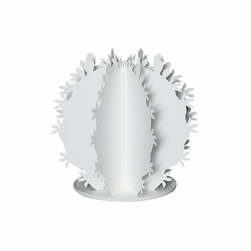 Round Artificial Cactus In White – 40 Cm Contemporary Home Decor 1