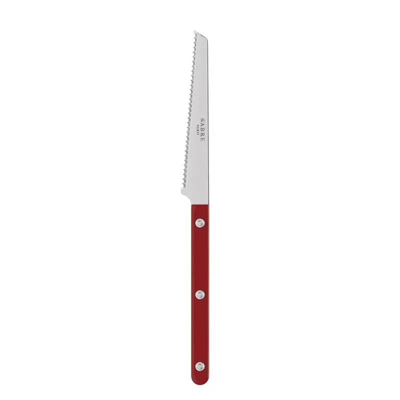Sabre Bistrot Burgundy Tomato Knife – Serrated Stainless Steel 1