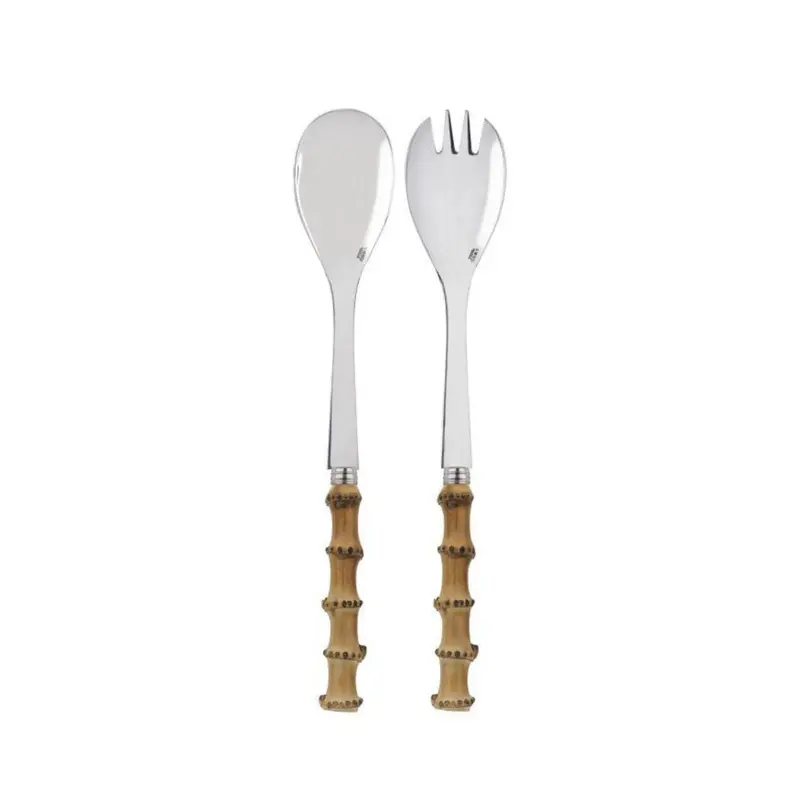 Sabre Light Bamboo Salad Serving Set – 2-Piece Panda Design 1