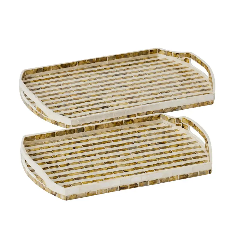 Salerno Inlay Serving Tray – Olive Finish, Small (46 X 30 X 5 Cm) 1