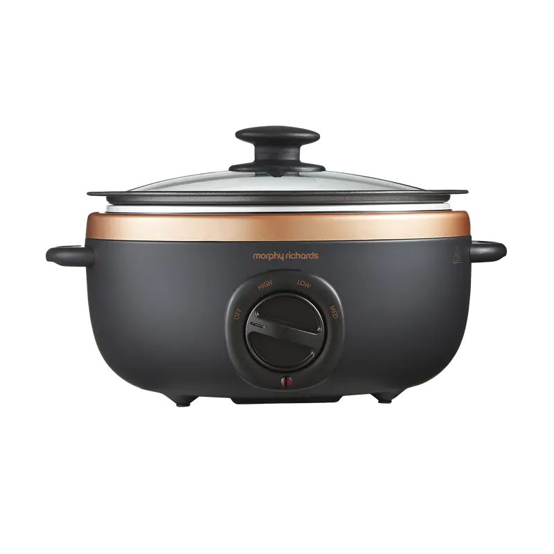 Sear & Stew 3.5L Oval Slow Cooker With Even-Heat Base 1