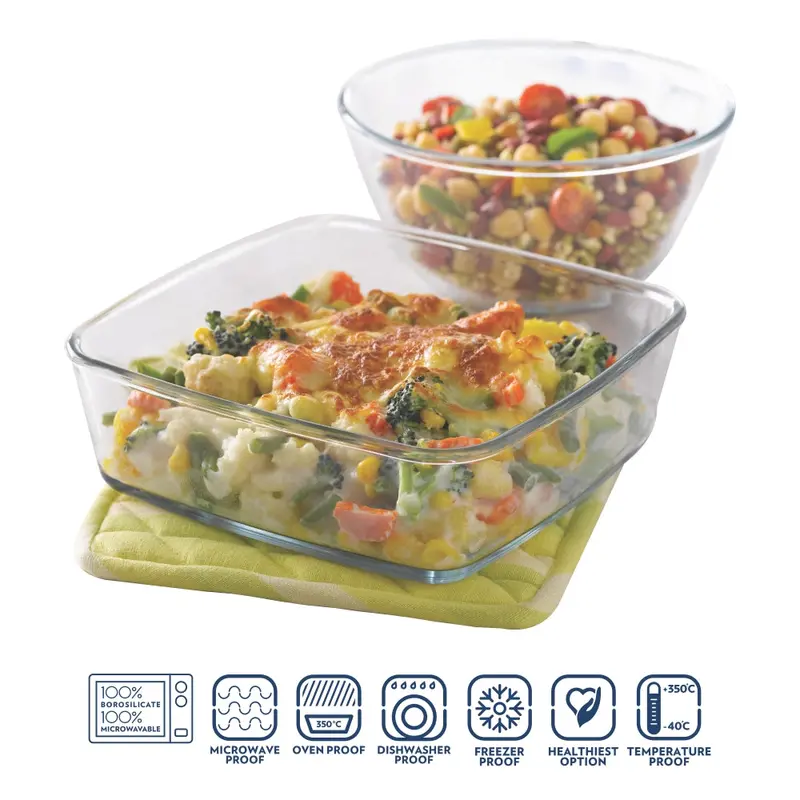 Servefresh Serving Set: 1.3L Mixing Bowl + 1.6L Serving Dish 1