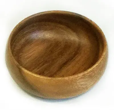 Small Acacia Round Bowl – Mountain Woods Brown Organic Serving Dish, 4 Inches 1