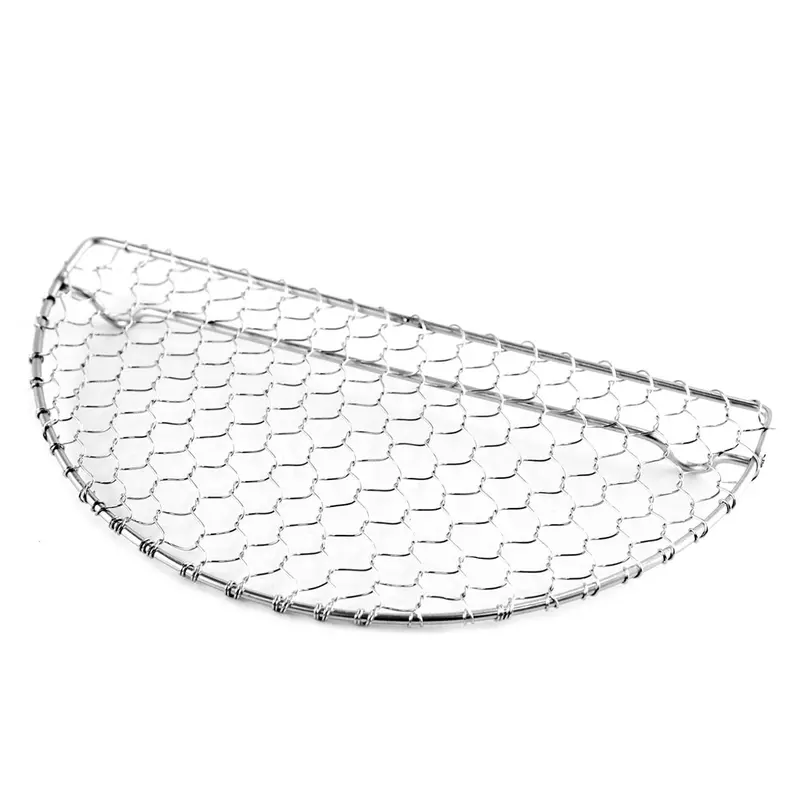 Stainless Steel Half-Moon Tonkatsu & Tempura Net – Large (7.5" X 4") 1