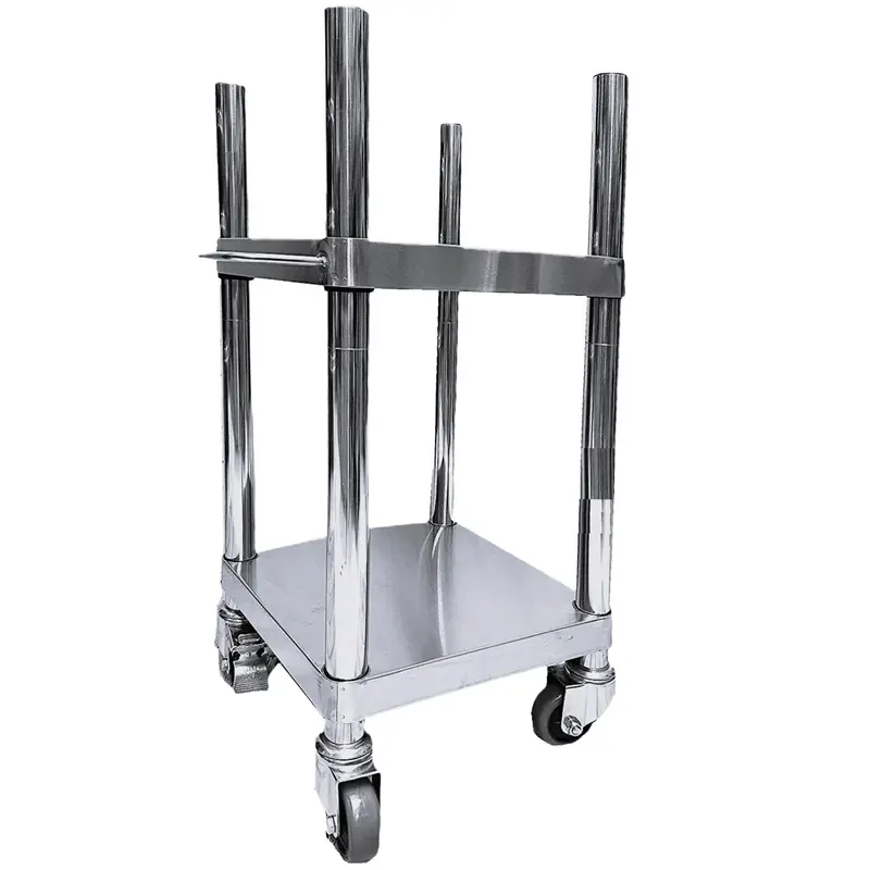 Stainless Steel Rolling Rice Warmer Stand With Casters 1