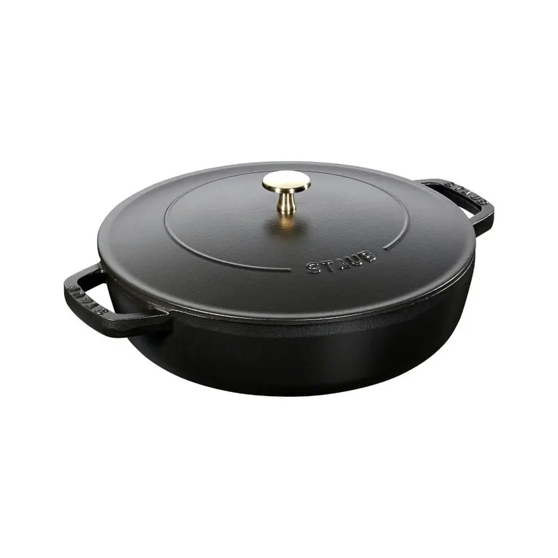 Staub Chistera Black Enameled Cast Iron Sauté Pan – 26 Cm 1
