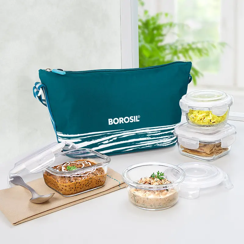 Steller Daisy Glass Lunch Box – Universal Leak-Proof Design 1