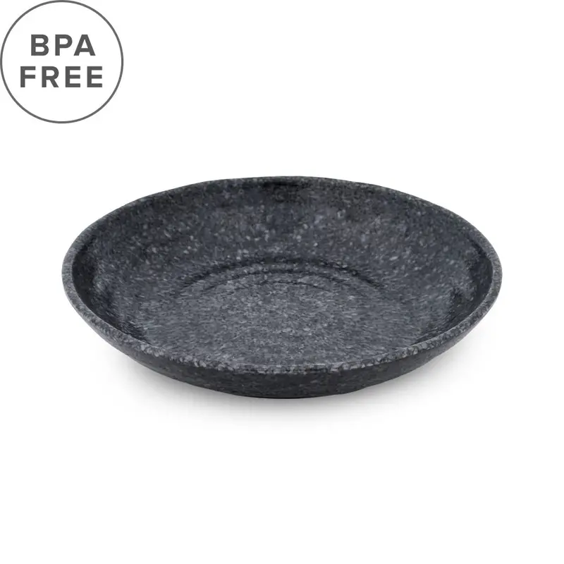 Stone-Finish Melamine Deep Plate – 8.1" Diameter 1