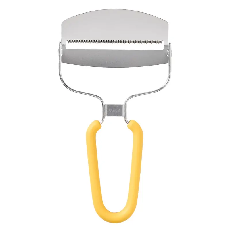 Svna Stainless Steel Cheese Slicer – Wide Serrated Y-Style, Yellow Handle 1