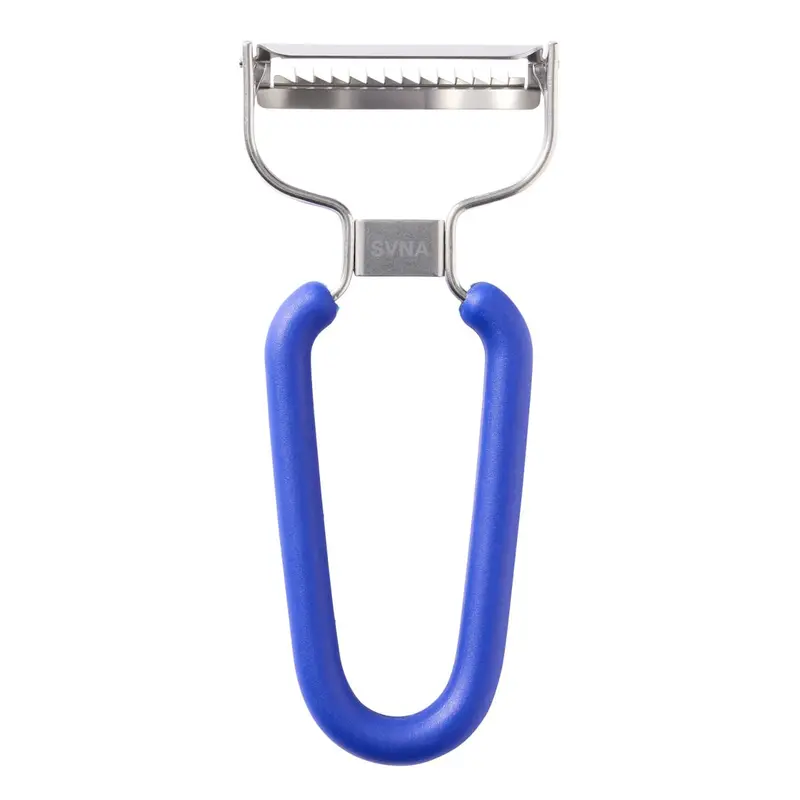 Svna Stainless Steel Julienne Peeler – Blue Handle, Fine-Cut Precision Tool 1