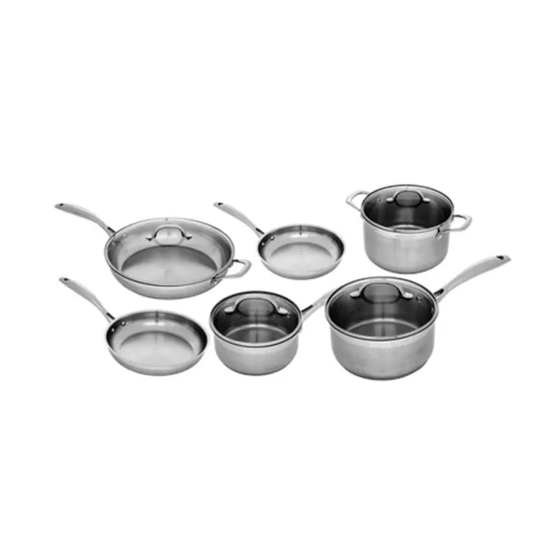 Swiss Diamond Premium 10-Piece Cookware Set – Clad Stainless Steel With Non-Stick Finish 1