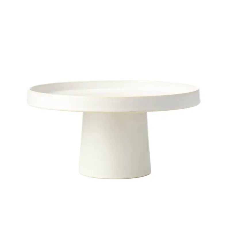 Tablekraft Urban Serve Pedestal Serving Plate – White Ceramic, 29 × 13.7Cm 1