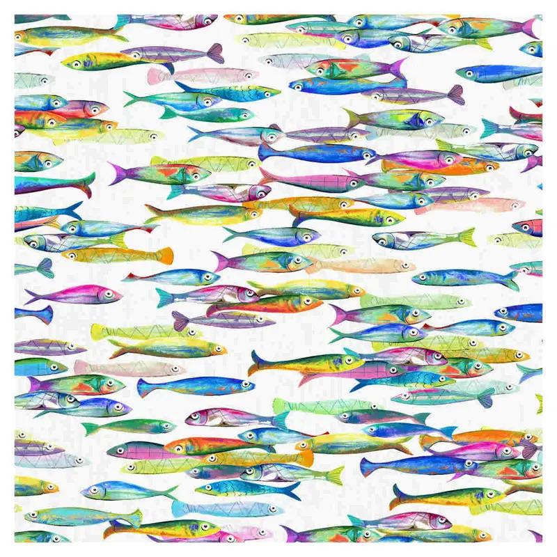 Tessitura Toscana Poisson Bleu Tablecloth – 170 X 360Cm 1
