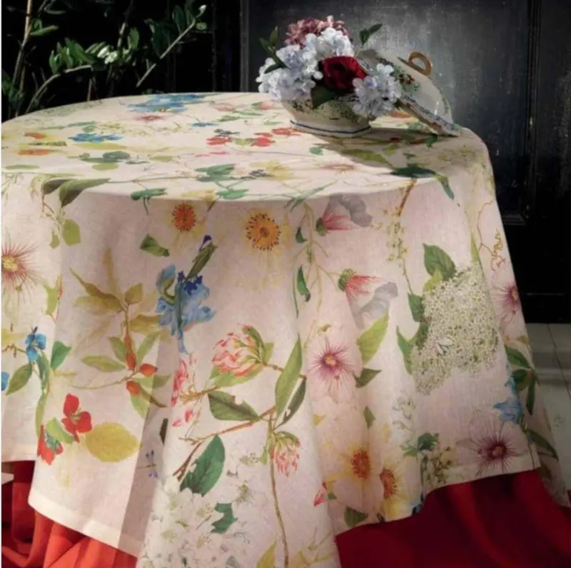 Tessitura Toscana Telerie Ibisco Round Tablecloth – 170 Cm Diameter 1