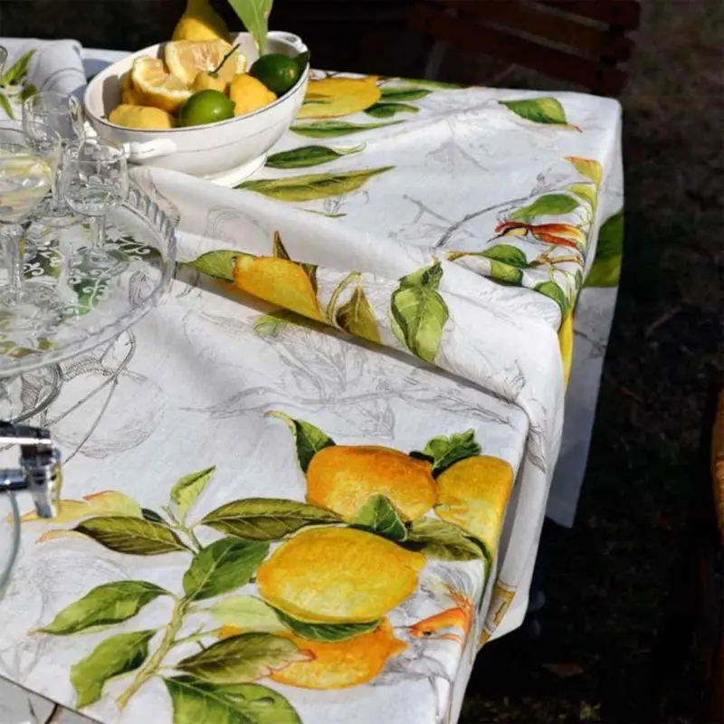 Tessitura Toscana Telerie Limoncello Rectangular Tablecloth – 170 × 270 Cm 1